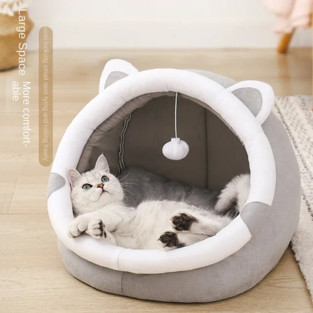 Cama para gatos, cesta para mascotas, cama para gatos, cojín acogedor para gatitos, tienda para casa para gatos, estera suave y cálida para perros pequeños, bolsa, camas y muebles lavables