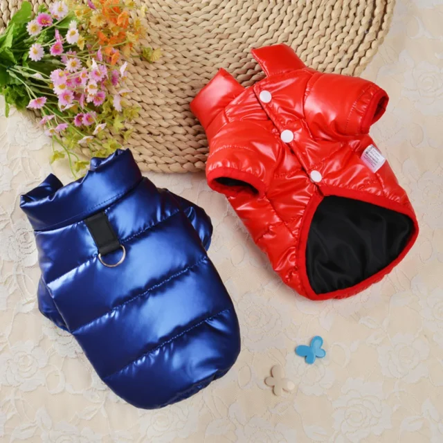 Disfraz de perro de invierno, ropa cálida para perros pequeños, abrigo para Chihuahua Yorkie, ropa gruesa de cuero PU, chaqueta para perro, trajes para mascotas XS-XL - Image 2