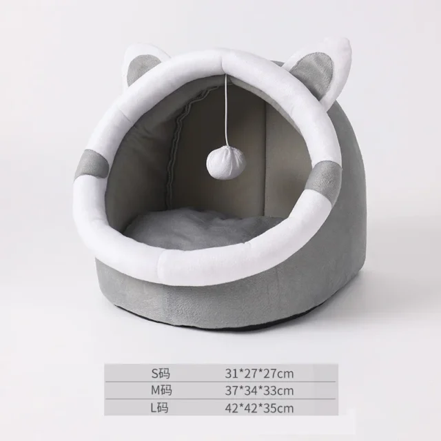 Cama para gatos, cesta para mascotas, cama para gatos, cojín acogedor para gatitos, tienda para casa para gatos, estera suave y cálida para perros pequeños, bolsa, camas y muebles lavables - Image 5
